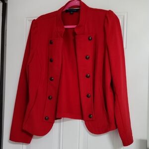 Tommy Hilfiger Vibrant Red Double-Breasted Blazer